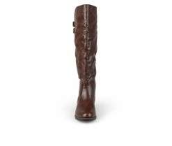 Cheap 😍 Women's Journee Collection Tori Extra Wide Calf Knee High 🥾 Boots Brown 💯 -London Fog Sales 4 115