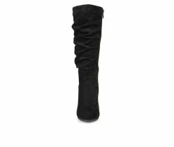 Best Pirce 🛒 Women's Journee Collection Haze Wedge Knee High 🥾 Boots Black 😍 -London Fog Sales 4 127