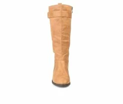 Coupon ⭐ Women's Journee Collection Lelanni Extra Wide Calf Knee High 🥾 Boots Tan 🥰 -London Fog Sales 4 270