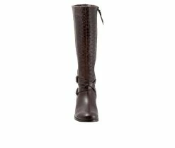 Brand new ✨ Women's Trotters Liberty Knee High 🥾 Boots Brown Snake ✔️ -London Fog Sales 4 331