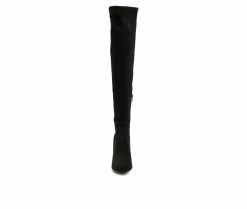 Best Sale 👏 Women's London Rag Fauna Block Heel Knee High 🥾 Boots Black 😍 10 Best Sale 👏 Women's London Rag Fauna Block Heel Knee High 🥾 Boots Black 😍 -London Fog Sales 4 450