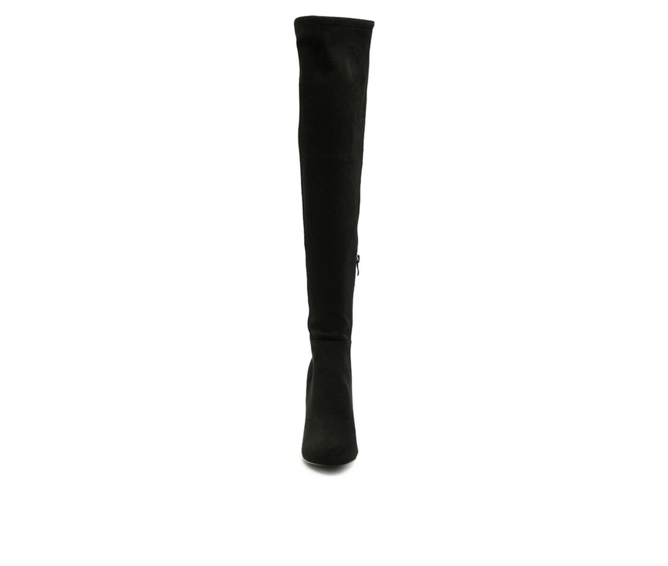 Best Sale 👏 Women's London Rag Fauna Block Heel Knee High 🥾 Boots Black 😍 5 Best Sale 👏 Women's London Rag Fauna Block Heel Knee High 🥾 Boots Black 😍 - Image 5