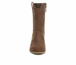 Cheap 🔥 Women's Dr. Scholls Layla Mid Calf Western Booties Brown ✔️ -London Fog Sales 4 514