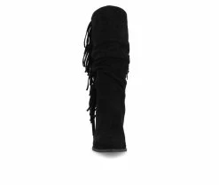 Top 10 💯 Women's Journee Collection Hartly-WC Mid Calf Western Inspired Boot Black 🔥 -London Fog Sales 4 635