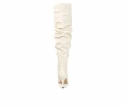 Cheapest ❤️ Women's Journee Collection Kindy Extra Wide Calf Knee High 🥾 Boots Bone 🎁 -London Fog Sales 5 243