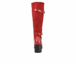 Coupon ⭐ Women's Journee Collection Gaibree Knee High 🥾 Boots Red ⭐ -London Fog Sales 5 249