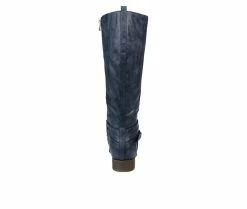 Discount 😀 Women's Journee Collection Ivie Extra Wide Calf Knee High 🥾 Boots Navy 🌟 -London Fog Sales 5 358