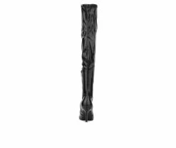 Outlet 🔥 Women's New York And Company Xena Over The Knee 🥾 Boots Black 🧨 -London Fog Sales 5 433