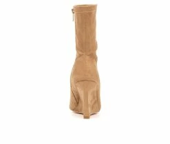 Promo 🌟 Women's New York And Company Odette Wedge Booties Nude 🛒 -London Fog Sales 5 496