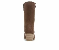 Cheap 🔥 Women's Dr. Scholls Layla Mid Calf Western Booties Brown ✔️ -London Fog Sales 5 504