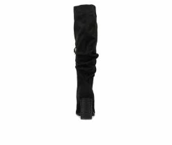 Cheapest 🎉 Women's New York And Company Damaris Knee High Heeled 🥾 Boots Black ⌛ -London Fog Sales 5 70